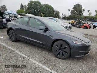2025 Tesla Model 3 Long Range with VIN 5YJ3E1EA7SF969403, listed as a Copart auction lot 55348185 with 2,613 mi miles and Salvage title. Bid and sale history available at DreamBid. Image 4.