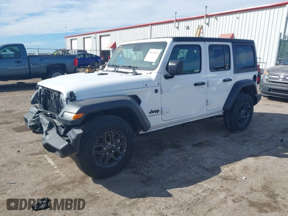2024 Jeep Wrangler Sport S with VIN 1C4PJXDN4RW300936, listed as a IAAI auction lot 41671073 with 6,195 mi miles and . Bid and sale history available at DreamBid. Image 2.