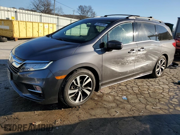 2020 Honda Odyssey Elite with VIN 5FNRL6H96LB059970, listed as a Copart auction lot 89288395 with 56,971 mi miles and Salvage Title. Bid and sale history available at DreamBid. Image 1.