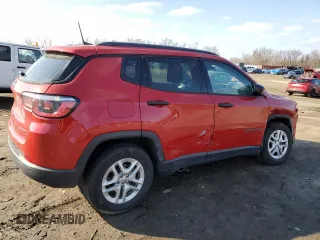 2018 Jeep Compass Sport with VIN 3C4NJCAB7JT102162, listed as a Copart auction lot 44654385 with 40,599 mi miles and Salvage Title. Bid and sale history available at carsss.com. Image 3.
