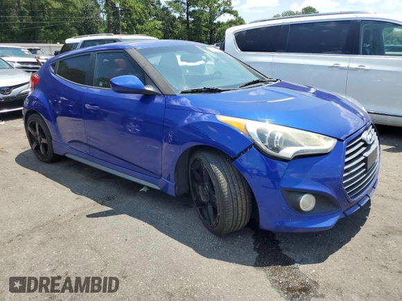2014 Hyundai Veloster Turbo with VIN KMHTC6AE4EU199468, listed as a Copart auction lot 65734414 with 156,354 mi miles and Salvage Title. Bid and sale history available at carsss.com. Image 4.