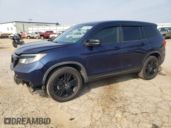 2019 Honda Passport Sport z VIN 5FNYF8H29KB023657, wystawiony jako Copart lot #60365465 z przebiegiem 269 360 mil mil oraz Szkoda całkowita • Salvage title. Historia ofert i sprzedaży dostępna na DreamBid. Obrazek 1.