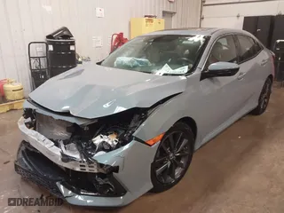 2020 Honda Civic Hatchback EX-L with VIN SHHFK7H86LU222442, listed as a IAAI auction lot 41499385 with 75,367 mi miles. Bid and sale history available at carsss.com. Image 17.