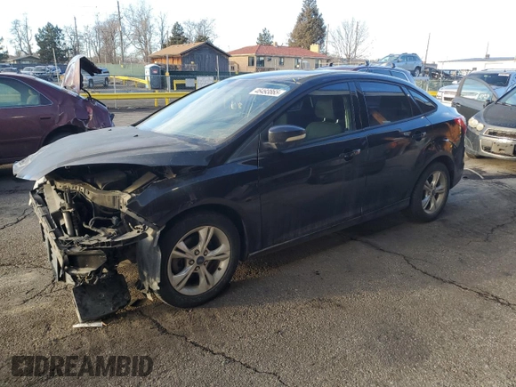 2013 Ford Focus SE with VIN 1FADP3F24DL325431, listed as a Copart auction lot 46493865 with 145,641 mi miles and Salvage Title. Bid and sale history available at carsss.com. Image 1.