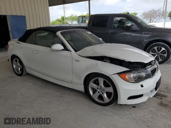 2008 BMW 1 Series 135i with VIN WBAUN93548VF55790, listed as a Copart auction lot 60629345 with 57,087 mi miles and Clean title. Bid and sale history available at DreamBid. Image 4.