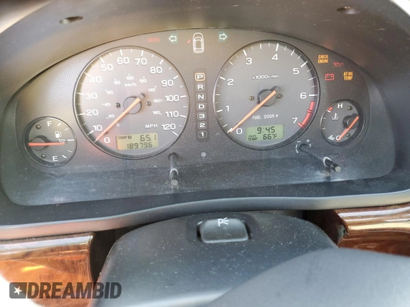 2002 Subaru Legacy Outback Limited with VIN 4S3BH686427665376, listed as a Copart auction lot 46349015 with 189,796 mi miles and Salvage title. Bid and sale history available at DreamBid. Image 9.