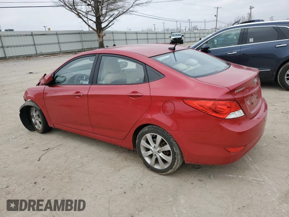 2013 Hyundai Accent GLS with VIN KMHCU4AE4DU451767, listed as a Copart auction lot 43948285 with 40,878 mi miles and Salvage Title. Bid and sale history available at DreamBid. Image 2.
