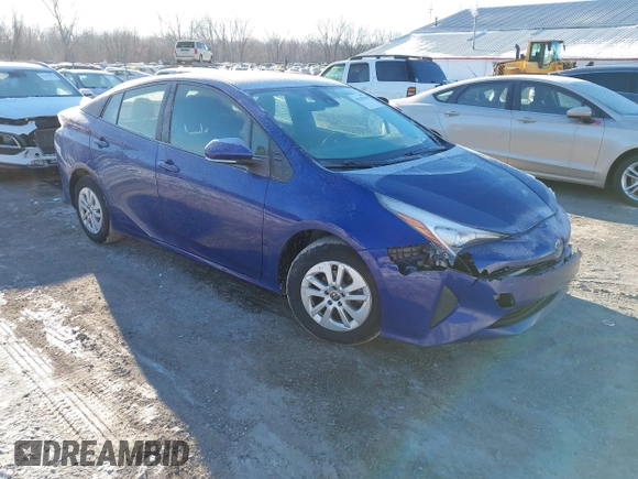 2018 Toyota Prius Two with VIN JTDKBRFU4J3597557, listed as a IAAI auction lot 41628706 with 141,555 mi miles. Bid and sale history available at carsss.com. Image 1.
