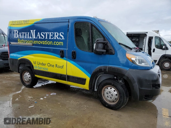 2022 Ram ProMaster Cargo with VIN 3C6LRVNG1NE130073, listed as a Copart auction lot 74721204 with Not Provided miles and Non Repairable. Bid and sale history available at DreamBid. Image 4.