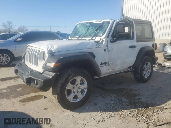 2022 Jeep Wrangler Sport with VIN 1C4HJXAGXNW200621, listed as a Copart auction lot 88113035 with 47,780 mi miles and Salvage Title. Bid and sale history available at DreamBid. Image 1.