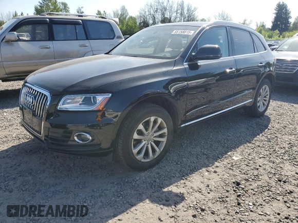 2015 Audi Q5 Premium Plus with VIN WA1LFAFP5FA136367, listed as a Copart auction lot 55158815 with 76,426 mi miles and Salvage title. Bid and sale history available at DreamBid. Image 1.