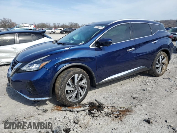 2019 Nissan Murano SL with VIN 5N1AZ2MS5KN165643, listed as a Copart auction lot 46440014 with 34,867 mi miles and Salvage Title. Bid and sale history available at DreamBid. Image 1.