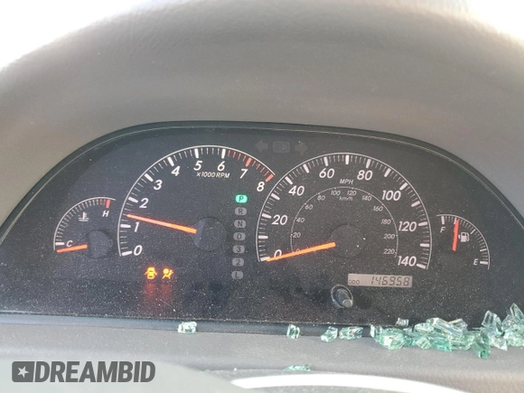 2005 Toyota Camry LE with VIN 4T1BF30K35U104620, listed as a Copart auction lot 53390975 with 146,958 mi miles and Salvage Title. Bid and sale history available at DreamBid. Image 9.