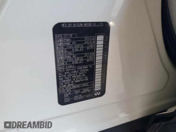 2019 Infiniti QX50 Luxe с VIN 3PCAJ5M3XKF118323, выставлен на аукционе Copart как лот 66181185 с пробегом 15 454 миль миль и Списание • Salvage title. История ставок и продаж доступна на DreamBid. Изображение 14.