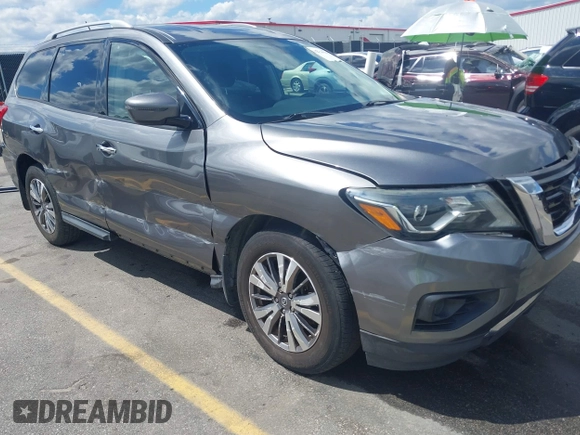 2018 Nissan Pathfinder S z VIN 5N1DR2MM9JC614833, wystawiony jako IAAI lot #42166948 z przebiegiem 157 647 mil mil oraz . Historia ofert i sprzedaży dostępna na DreamBid. Obrazek 6.