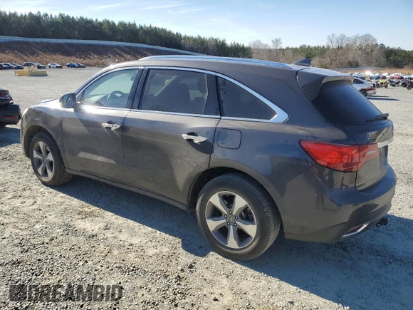 2015 Acura MDX with VIN 5FRYD3H24FB014281, listed as a Copart auction lot 88963145 with 219,167 mi miles and Salvage title. Bid and sale history available at DreamBid. Image 2.