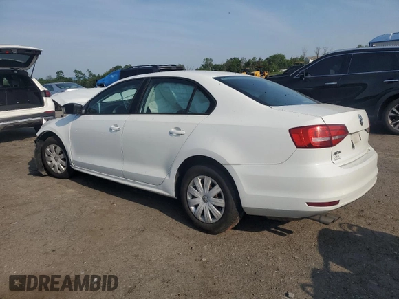 2015 Volkswagen Jetta S z VIN 3VW2K7AJ2FM309510, wystawiony jako Copart lot #60823955 z przebiegiem Nie podano mil oraz Szkoda całkowita • Salvage title. Historia ofert i sprzedaży dostępna na DreamBid. Obrazek 2.