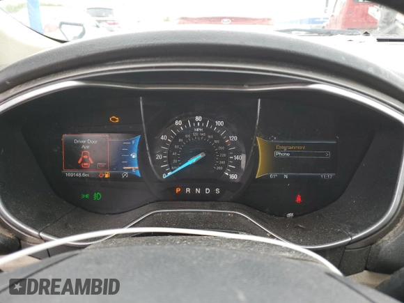 2017 Ford Fusion SE with VIN 3FA6P0HD3HR185949, listed as a Copart auction lot 58828325 with 169,148 mi miles and Clean title. Bid and sale history available at DreamBid. Image 9.