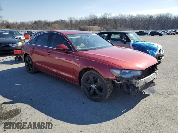 2012 Audi A6 3.0T Premium Plus with VIN WAUGGAFC2CN163853, listed as a Copart auction lot 46657225 with 156,412 mi miles and Salvage Title. Bid and sale history available at carsss.com. Image 4.