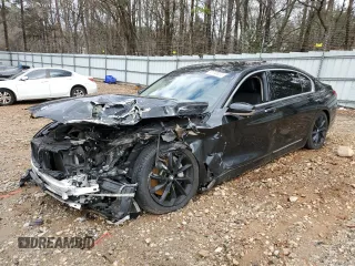 2016 BMW 7 Series 750i with VIN WBA7F0C55GGM20825, listed as a Copart auction lot 47743955 with 0 mi miles and Salvage Title. Bid and sale history available at carsss.com. Image 1.