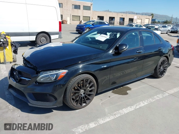 2017 Mercedes-Benz C 43 AMG with VIN 55SWF6EB0HU191825, listed as a IAAI auction lot 41682046 with 146,592 mi miles and . Bid and sale history available at DreamBid. Image 2.
