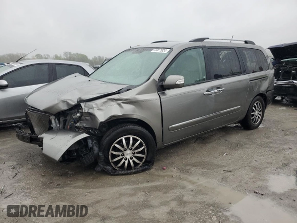 2012 Kia Sedona EX with VIN KNDMH4C70C6427156, listed as a Copart auction lot 50417654 with 121,012 mi miles and Salvage Title. Bid and sale history available at carsss.com. Image 1.