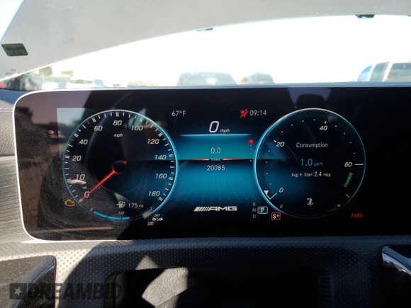 2020 Mercedes-Benz CLA with VIN W1K5J5BB3LN087873, listed as a Copart auction lot 70432474 with 20,085 mi miles and Salvage Title. Bid and sale history available at carsss.com. Image 9.