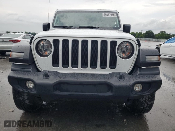 2022 Jeep Wrangler Unlimited Willys with VIN 1C4HJXDN9NW242045, listed as a Copart auction lot 59857985 with 34,970 mi miles and Salvage title. Bid and sale history available at DreamBid. Image 5.