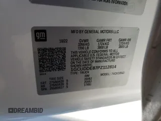 2023 Chevrolet Silverado 1500 LT with VIN 1GCUDDE87PZ112814, listed as a Copart auction lot 65855664 with 48,390 mi miles and Non Repairable. Bid and sale history available at carsss.com. Image 13.