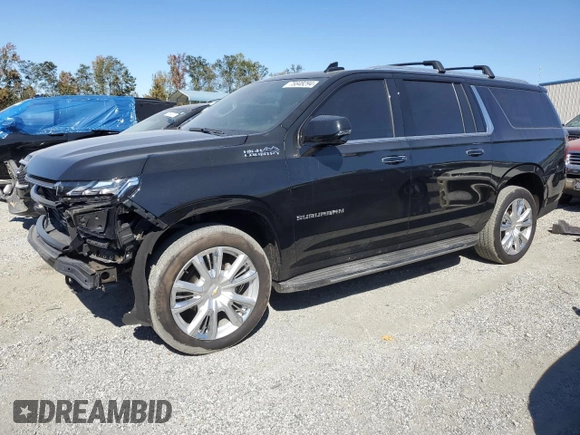 2022 Chevrolet Suburban High Country with VIN 1GNSKGKL3NR199753, listed as a Copart auction lot 75848294 with 44,486 mi miles and Salvage Title. Bid and sale history available at DreamBid. Image 1.
