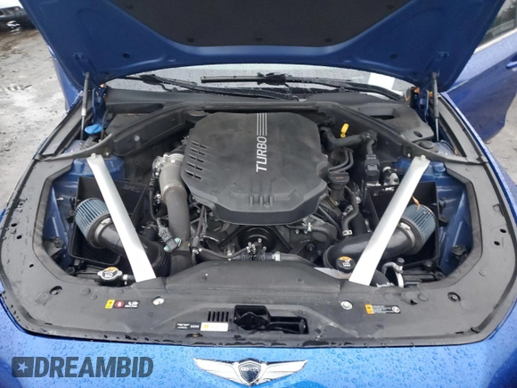 2022 Genesis G70 3.3T with VIN KMTG54TEXNU102485, listed as a Copart auction lot 79568824 with Not Provided miles and Salvage Title. Bid and sale history available at carsss.com. Image 11.