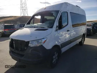 2019 Mercedes-Benz Sprinter Passenger with VIN WDZPF0CD1KP100808, listed as a Copart auction lot 71137022 with Not Provided miles. Bid and sale history available at carsss.com. Image 1.
