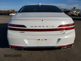 2020 Genesis G90 3.3T Premium with VIN KMTF34PA7LU081276, listed as a Copart auction lot 42258315 with 22,350 mi miles and Salvage Title. Bid and sale history available at carsss.com. Image 6.