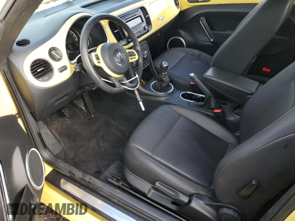 2015 Volkswagen Beetle with VIN 3VWH17AT4FM636845, listed as a Copart auction lot 81332594 with 87,369 mi miles and Salvage Title. Bid and sale history available at DreamBid. Image 7.