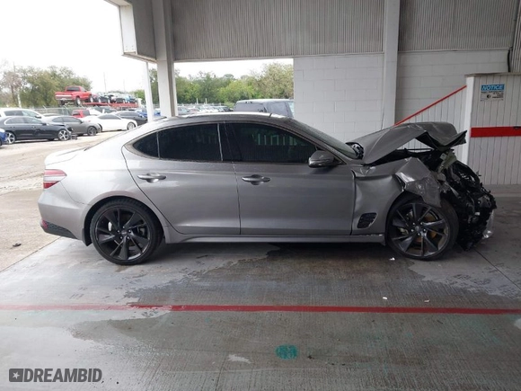 2023 Genesis G70 2.0T with VIN KMTG34TA8PU111790, listed as a IAAI auction lot 41390217 with 35,303 mi miles. Bid and sale history available at carsss.com. Image 14.
