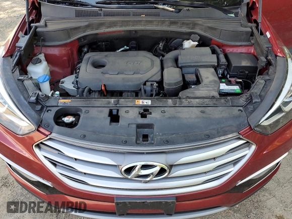 2017 Hyundai Santa Fe 2.4L with VIN 5XYZU3LB5HG411281, listed as a Copart auction lot 61428215 with 51,423 mi miles and Salvage title. Bid and sale history available at DreamBid. Image 12.