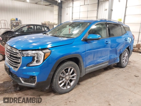 2024 GMC Terrain SLT with VIN 3GKALVEG1RL288758, listed as a IAAI auction lot 41607072 with 7,344 mi miles and . Bid and sale history available at carsss.com. Image 2.