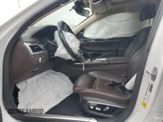 2017 BMW 7 Series 740i with VIN WBA7E2C55HG739366, listed as a Copart auction lot 45961575 with 0 mi miles and Salvage Title. Bid and sale history available at carsss.com. Image 7.