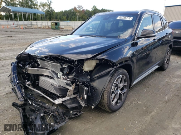 2022 BMW X1 xDrive28i with VIN WBXJG9C09N5V48303, listed as a Copart auction lot 60215072 with 1,643 mi miles. Bid and sale history available at carsss.com. Image 2.