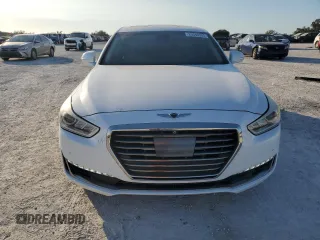 2017 Genesis G90 3.3T Premium with VIN KMHG34JA0HU032385, listed as a Copart auction lot 83540304 with 63,917 mi miles and Salvage Title. Bid and sale history available at carsss.com. Image 5.