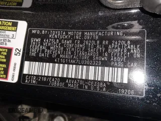 2020 Toyota Camry SE z VIN 4T1G11AK7LU302329, wystawiony jako IAAI lot #42148649 z przebiegiem 46 053 mil mil oraz . Historia ofert i sprzedaży dostępna na DreamBid. Obrazek 9.