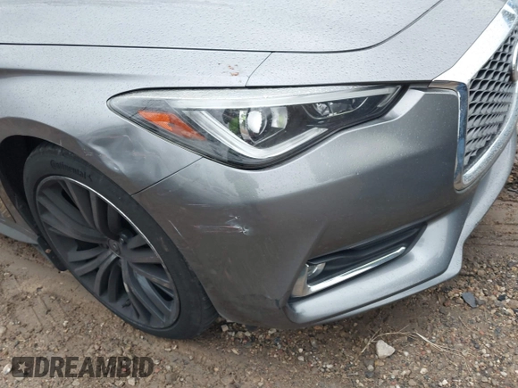 2018 Infiniti Q60 3.0t LUXE with VIN JN1EV7ELXJM392002, listed as a IAAI auction lot 41153596 with 51,369 mi miles. Bid and sale history available at carsss.com. Image 17.