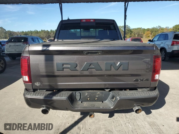 2018 Ram 1500 Night with VIN 1C6RR7MT0JS240821, listed as a Copart auction lot 80089194 with 107,261 mi miles and Salvage Title. Bid and sale history available at carsss.com. Image 6.