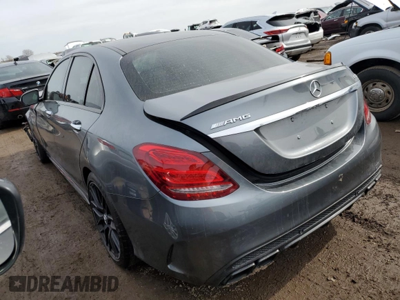 2018 Mercedes-Benz C 63 AMG with VIN 55SWF8GB6JU255249, listed as a Copart auction lot 50094455 with 61,693 mi miles and Salvage title. Bid and sale history available at DreamBid. Image 2.