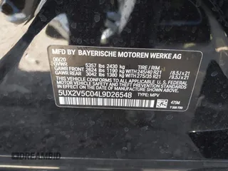 2020 BMW X4 M40i with VIN 5UX2V5C04L9D26548, listed as a IAAI auction lot 42473480 with Not provided miles and . Bid and sale history available at DreamBid. Image 9.