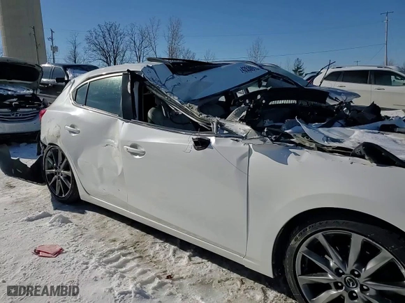 2018 Mazda Mazda3 5-Door Grand Touring with VIN 3MZBN1M35JM216829, listed as a Copart auction lot 42630915 with 0 mi miles and Salvage Title. Bid and sale history available at carsss.com. Image 11.
