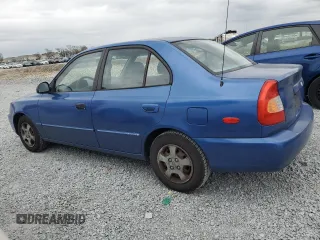 2002 Hyundai Accent GL with VIN KMHCG45C82U355914, listed as a Copart auction lot 89006295 with 60,907 mi miles and Clean Title. Bid and sale history available at carsss.com. Image 2.