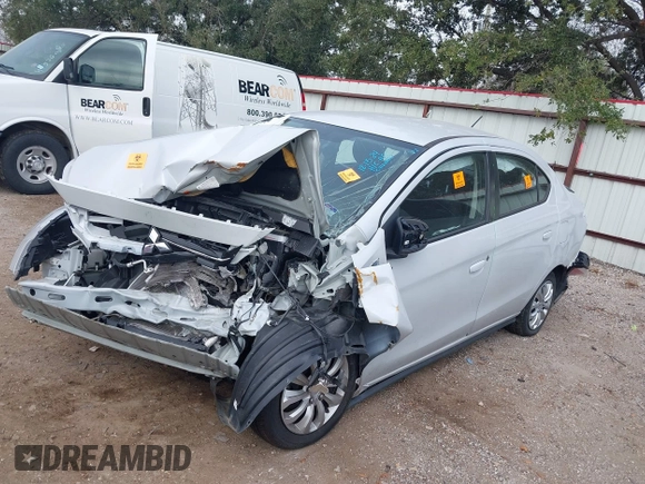 2022 Mitsubishi Mirage ES with VIN ML32FUFJXNHF05539, listed as a IAAI auction lot 41545670 with Not provided miles and . Bid and sale history available at DreamBid. Image 2.