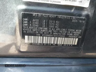 2011 Subaru Legacy Prem z VIN 4S3BMBB67B3225690, wystawiony jako IAAI lot #41745090 z przebiegiem 210 419 mil mil oraz . Historia ofert i sprzedaży dostępna na DreamBid. Obrazek 9.