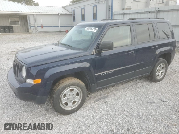 2016 Jeep Patriot Sport with VIN 1C4NJRBBXGD668977, listed as a Copart auction lot 47296975 with 151,476 mi miles and Clean Title. Bid and sale history available at carsss.com. Image 1.